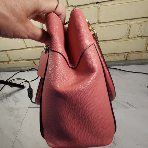 Like New Coach Brooke Pink Glitter Crossbody Bag Purse - Picture 7 of 16